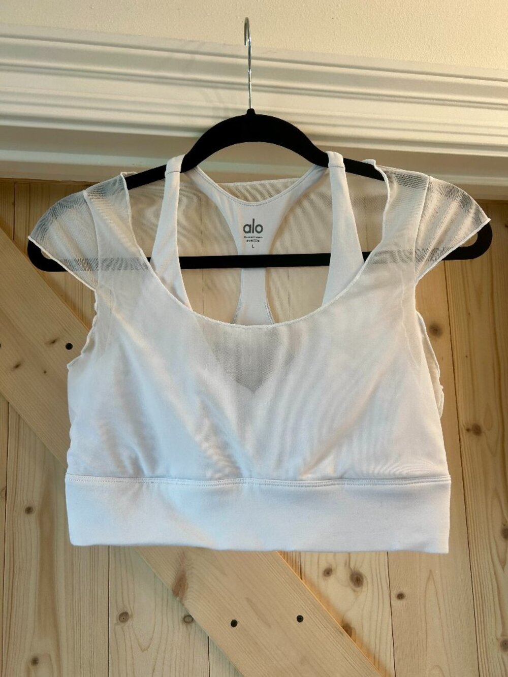 ALO Yoga Double layer Crop Top White